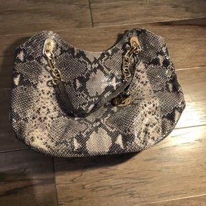 Michael Kors Gray Snake Print Purse